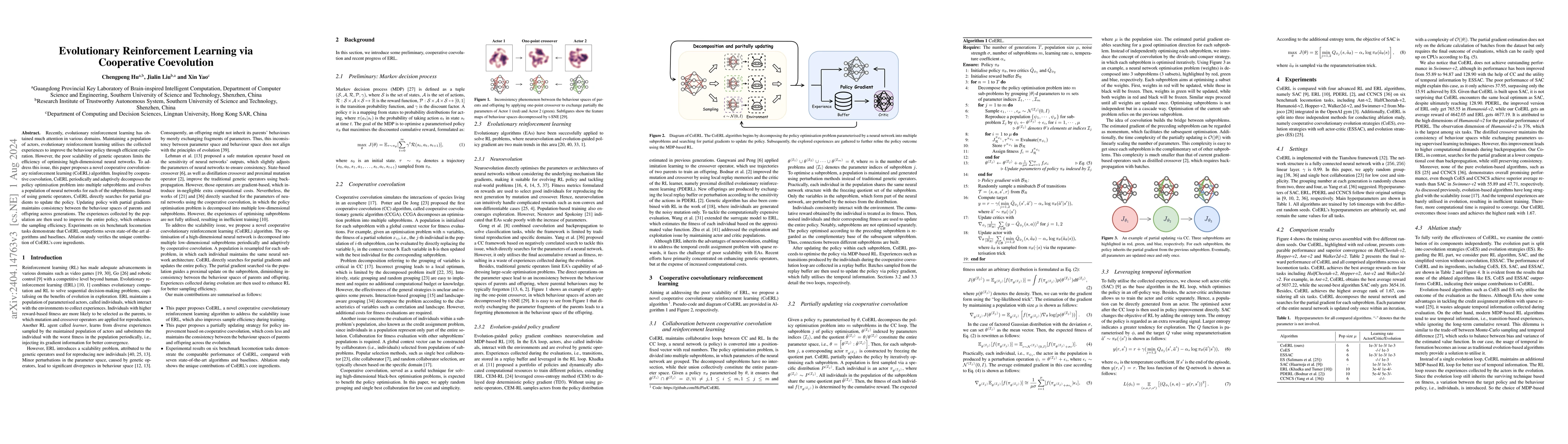 Thumbnail for Evolutionary Reinforcement Learning via Cooperative Coevolution