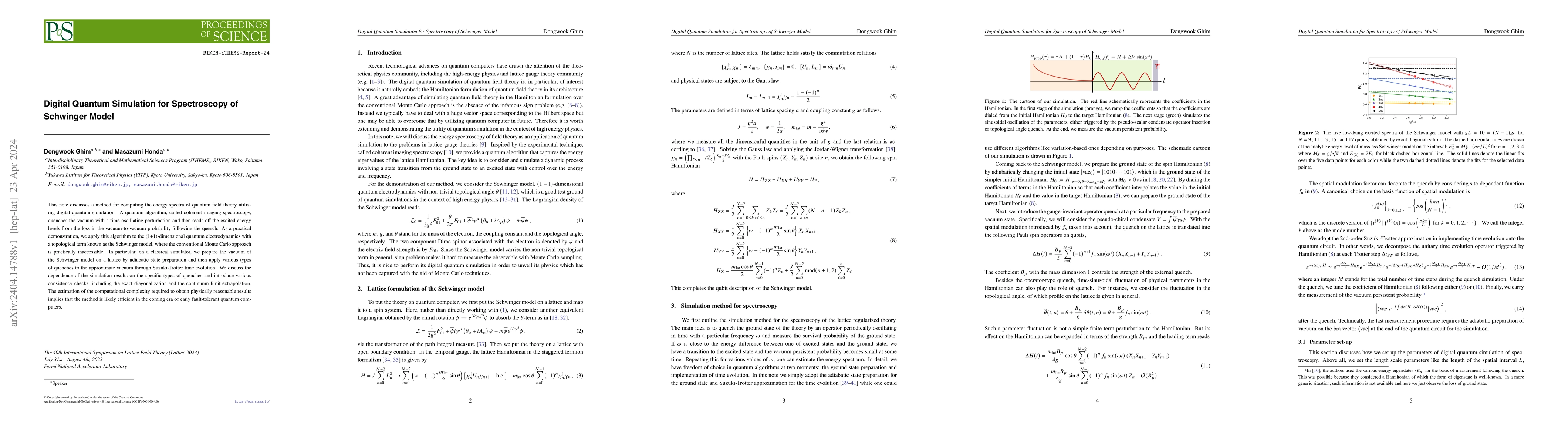 Thumbnail for Digital Quantum Simulation for Spectroscopy of Schwinger Model