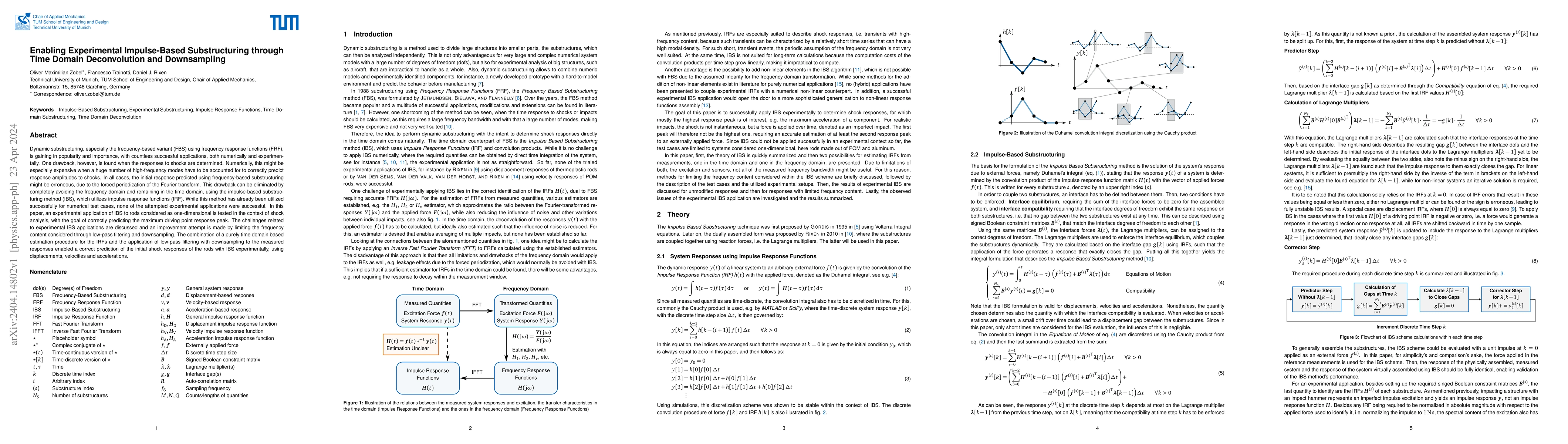 Thumbnail for Enabling Experimental Impulse-Based Substructuring through Time Domain
  Deconvolution and Downsampling