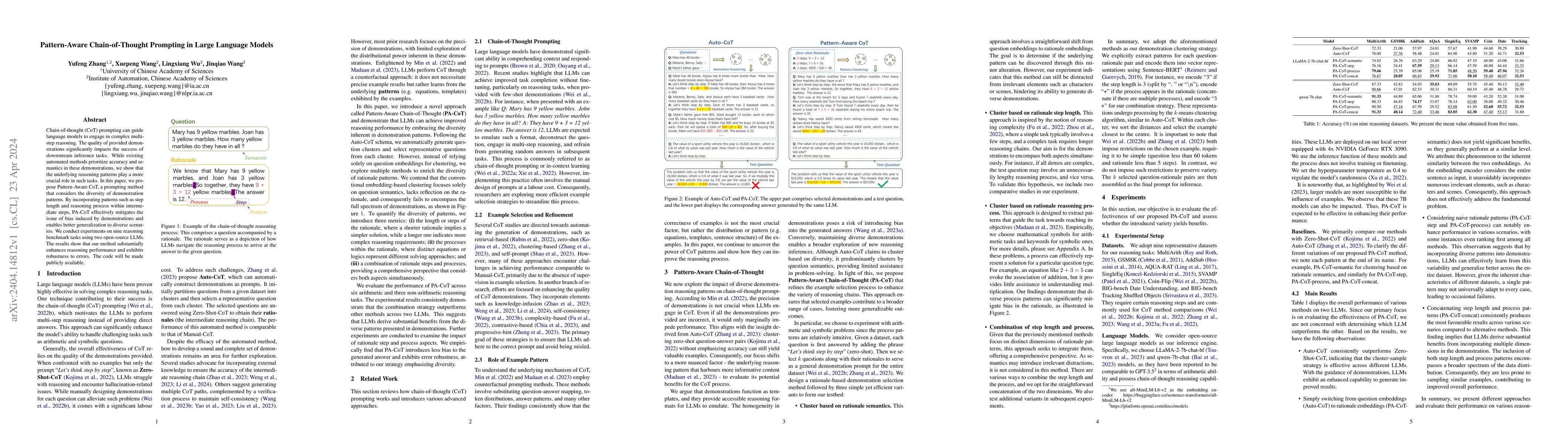 Thumbnail for Pattern-Aware Chain-of-Thought Prompting in Large Language Models