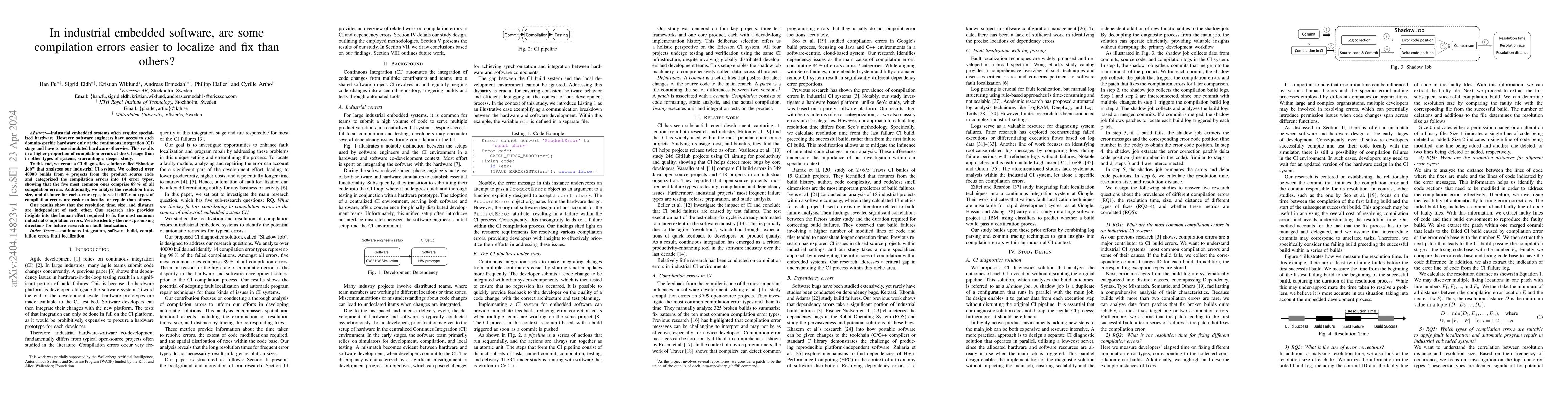 Thumbnail for In industrial embedded software, are some compilation errors easier to
  localize and fix than others?