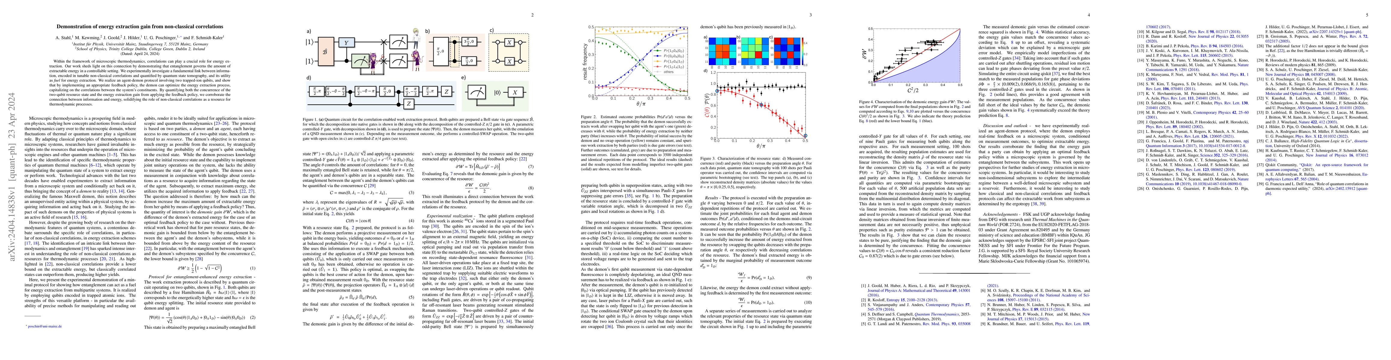 Thumbnail for Demonstration of energy extraction gain from non-classical correlations