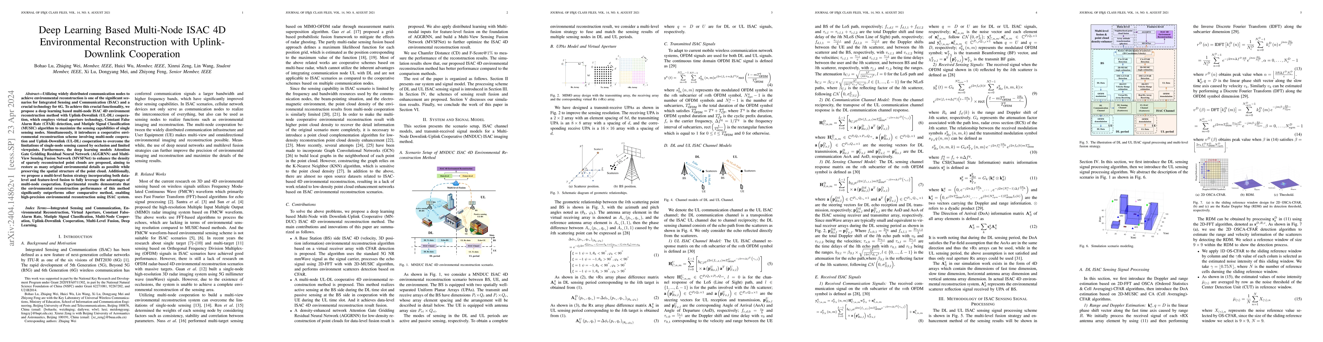 Thumbnail for Deep Learning Based Multi-Node ISAC 4D Environmental Reconstruction with
  Uplink- Downlink Cooperation