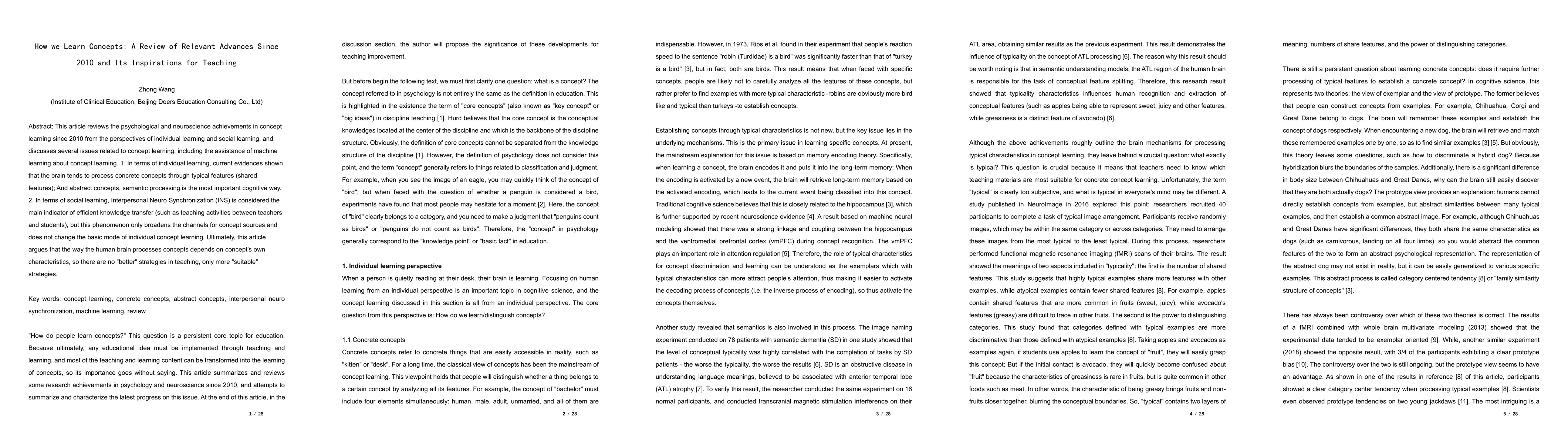 Thumbnail for How we Learn Concepts: A Review of Relevant Advances Since 2010 and Its
  Inspirations for Teaching