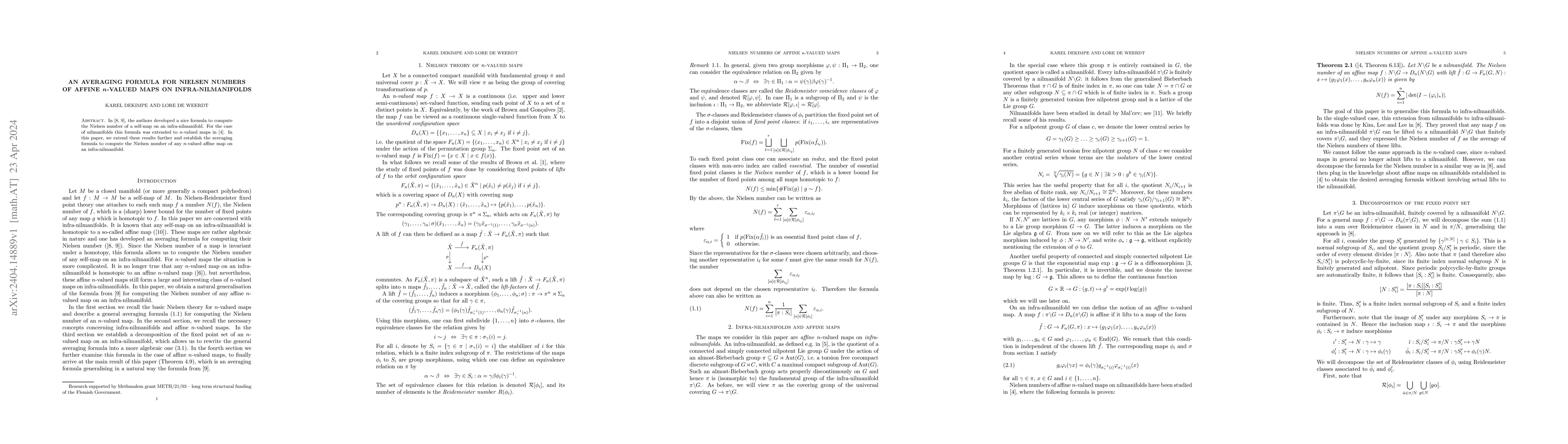 Thumbnail for An averaging formula for Nielsen numbers of affine n-valued maps on
  infra-nilmanifolds