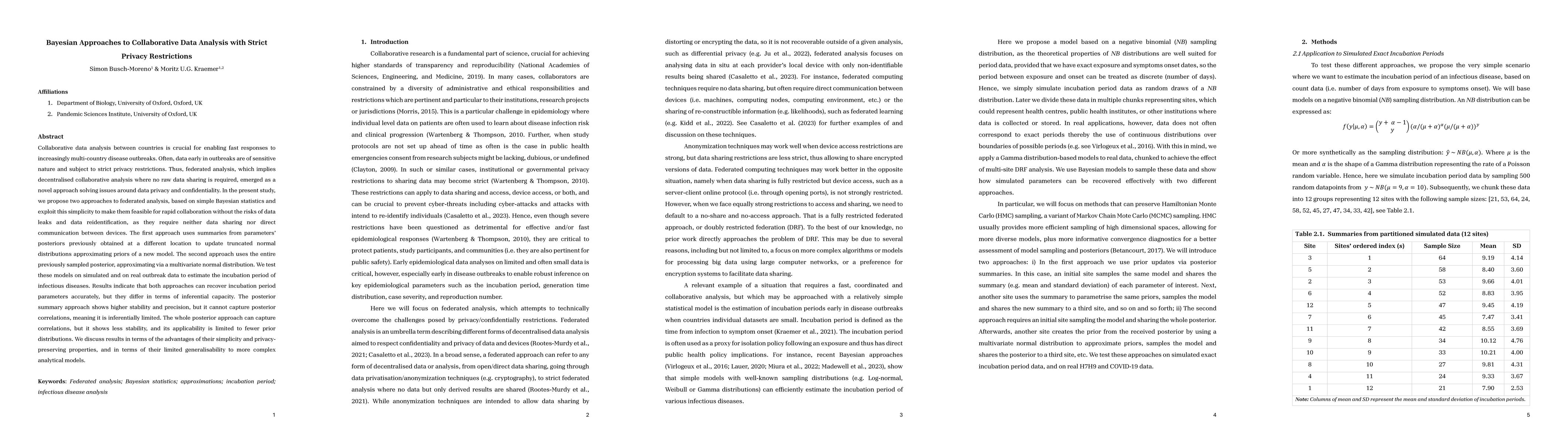 Thumbnail for Bayesian Approaches to Collaborative Data Analysis with Strict Privacy
  Restrictions