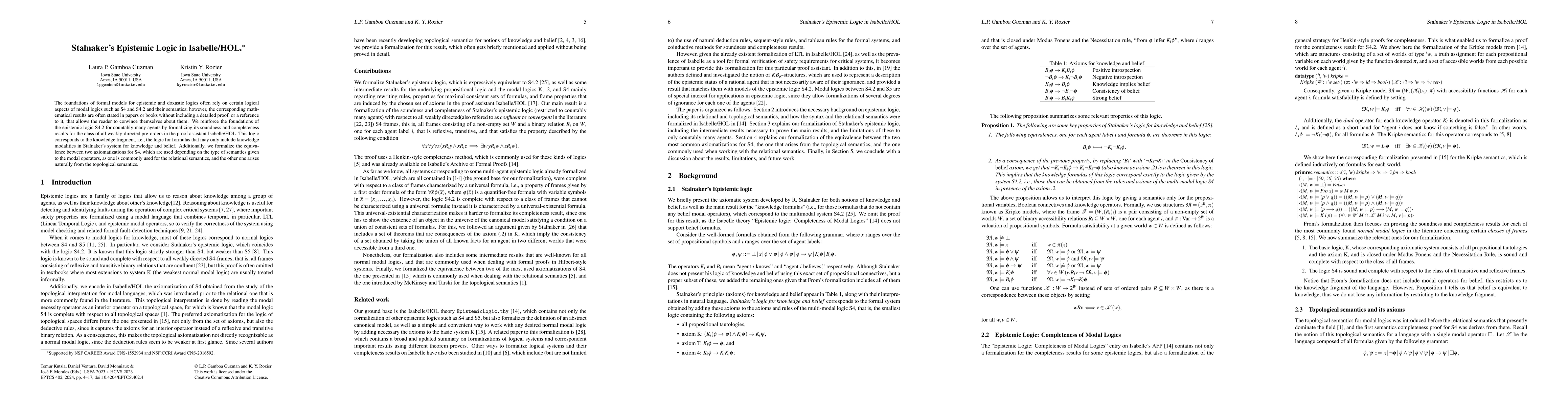 Thumbnail for Stalnaker's Epistemic Logic in Isabelle/HOL