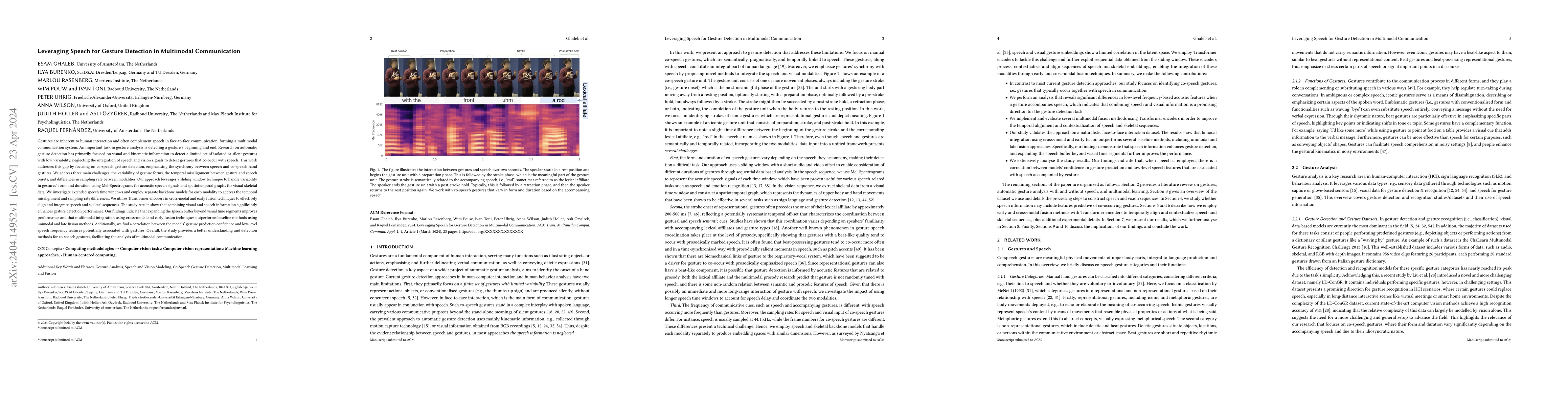 Thumbnail for Leveraging Speech for Gesture Detection in Multimodal Communication
