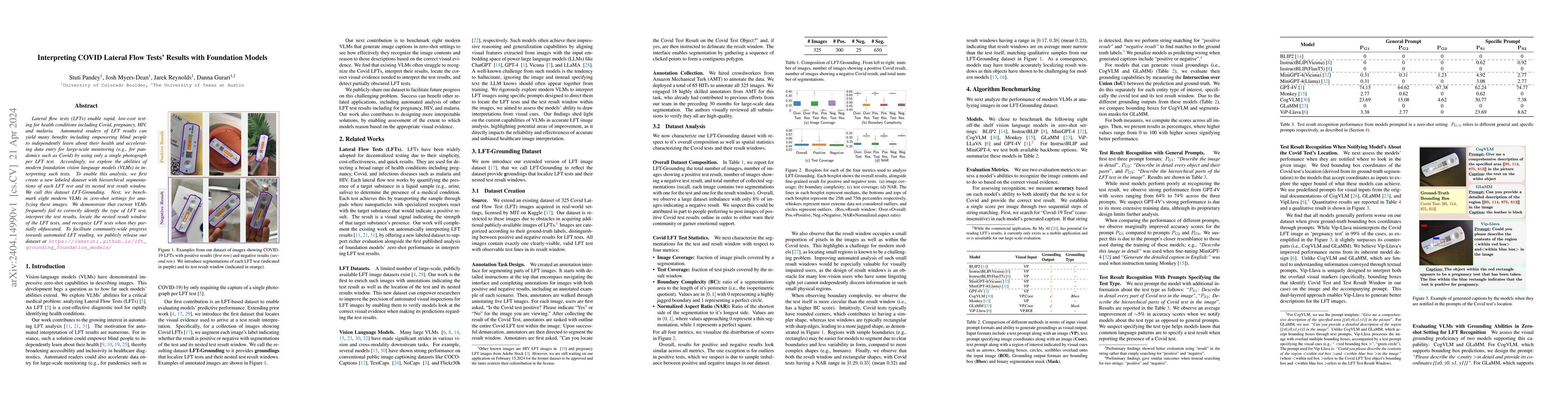 Thumbnail for Interpreting COVID Lateral Flow Tests' Results with Foundation Models