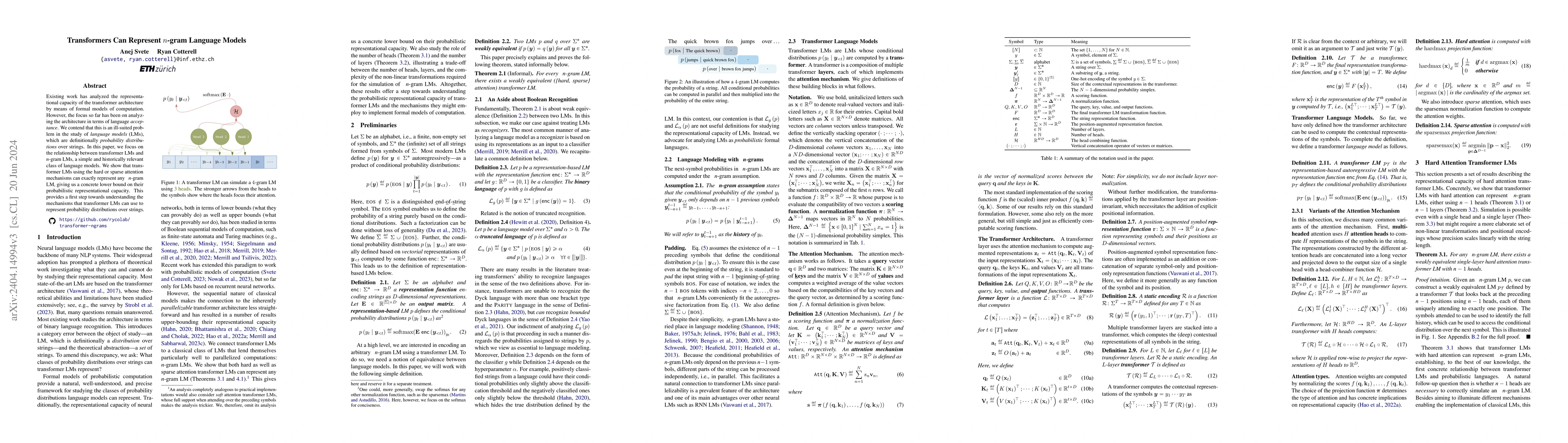 Thumbnail for Transformers Can Represent $n$-gram Language Models
