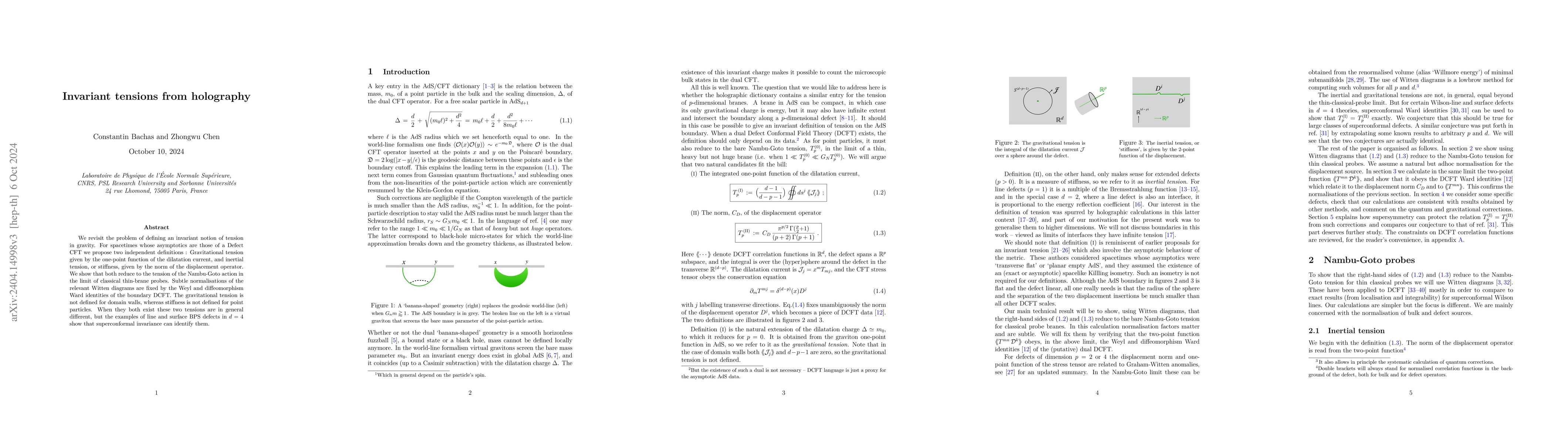 Thumbnail for Invariant tensions from holography