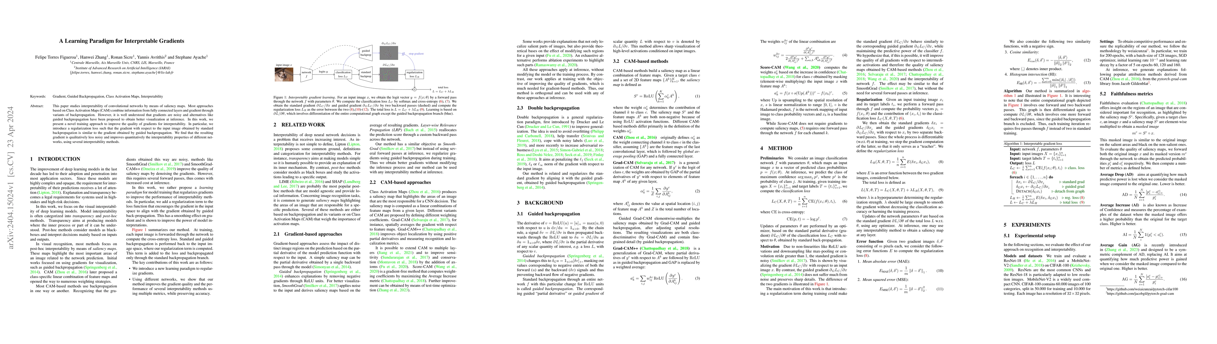Thumbnail for A Learning Paradigm for Interpretable Gradients