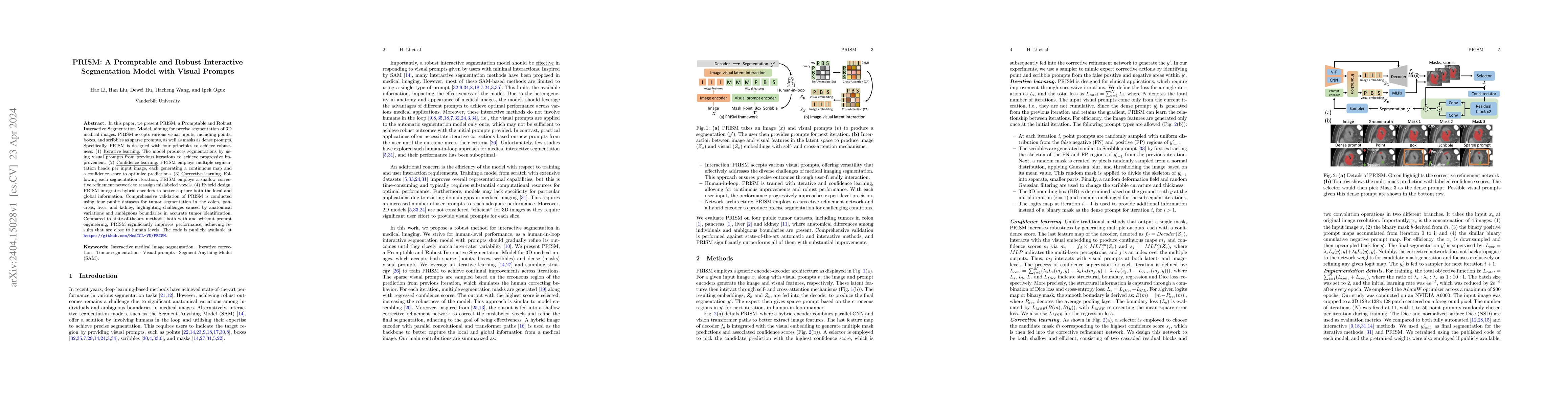 Thumbnail for PRISM: A Promptable and Robust Interactive Segmentation Model with
  Visual Prompts