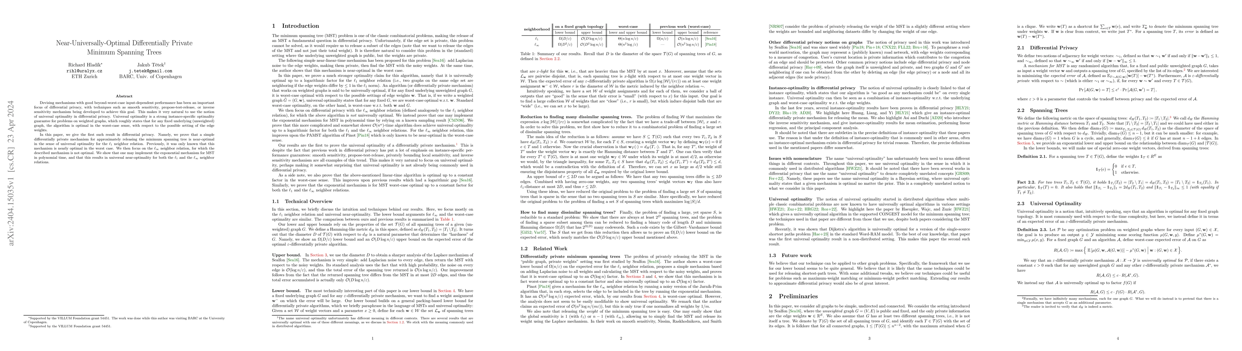 Thumbnail for Near-Universally-Optimal Differentially Private Minimum Spanning Trees