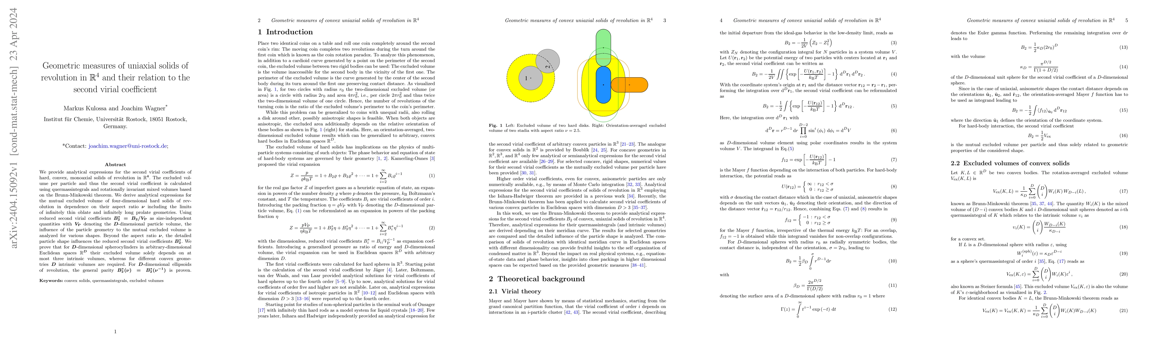 Thumbnail for Geometric measures of uniaxial solids of revolution in
  ${\mathbb{R}^{4}}$ and their relation to the second virial coefficient