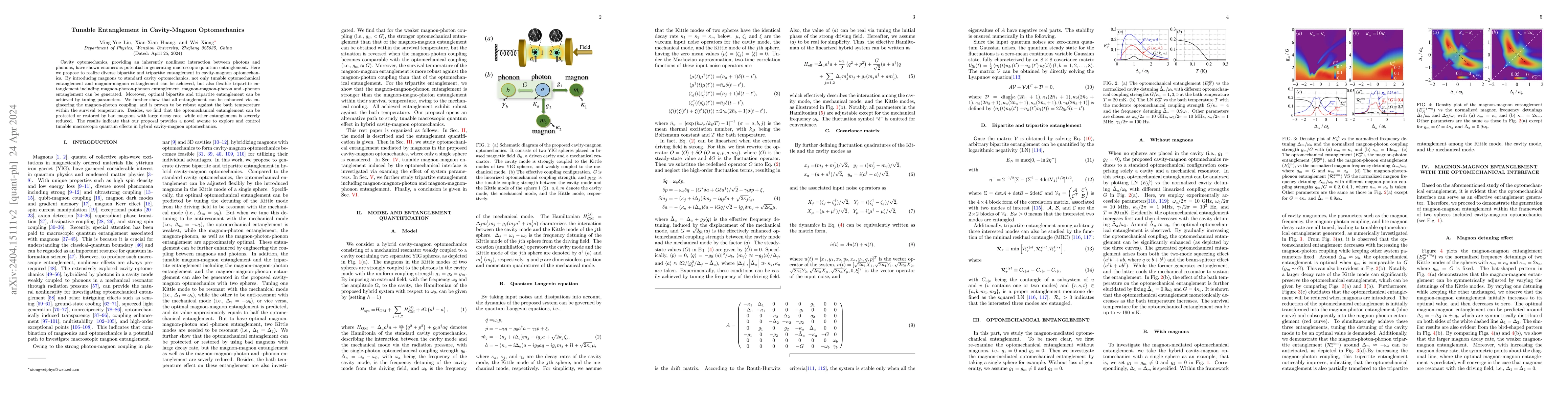 Thumbnail for Tunable Entanglement in Cavity-Magnon Optomechanics