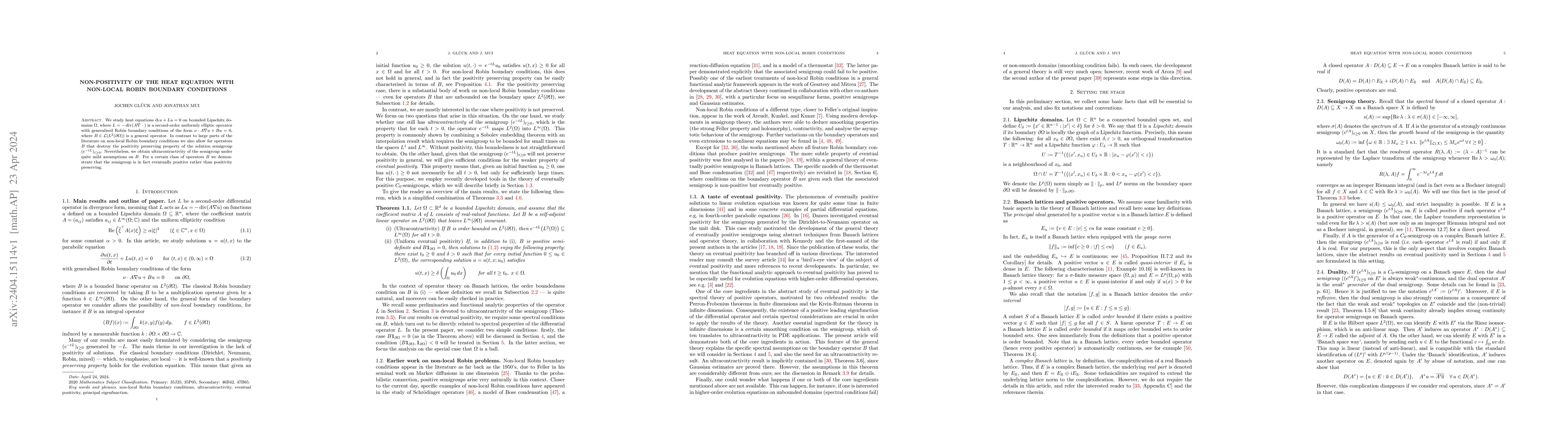 Thumbnail for Non-Positivity of the heat equation with non-local Robin boundary
  conditions
