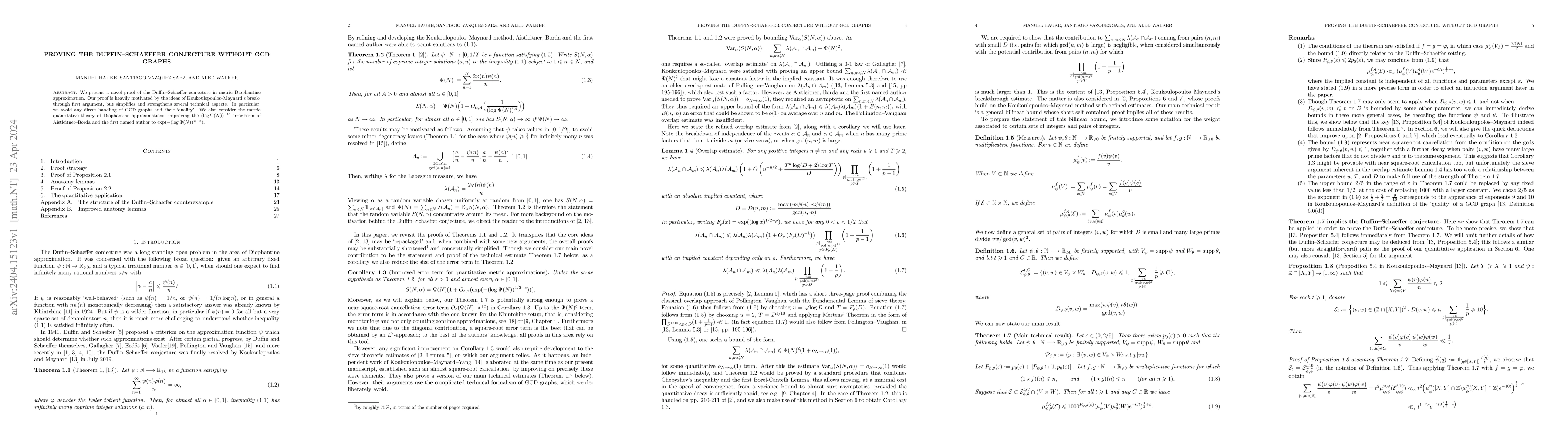 Thumbnail for Proving the Duffin-Schaeffer conjecture without GCD graphs
