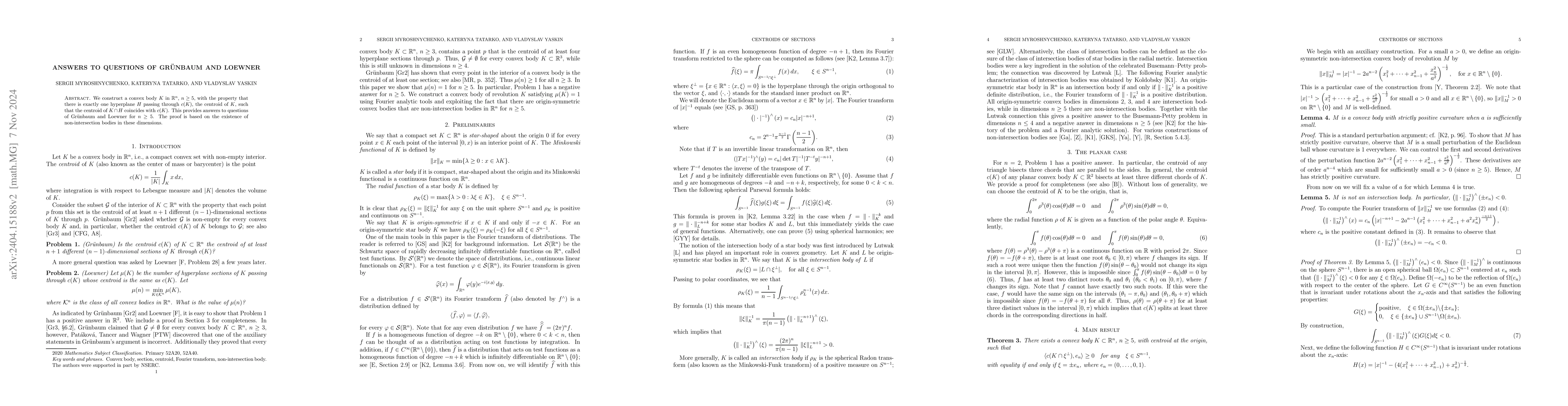 Thumbnail for Answers to questions of Gr\"unbaum and Loewner
