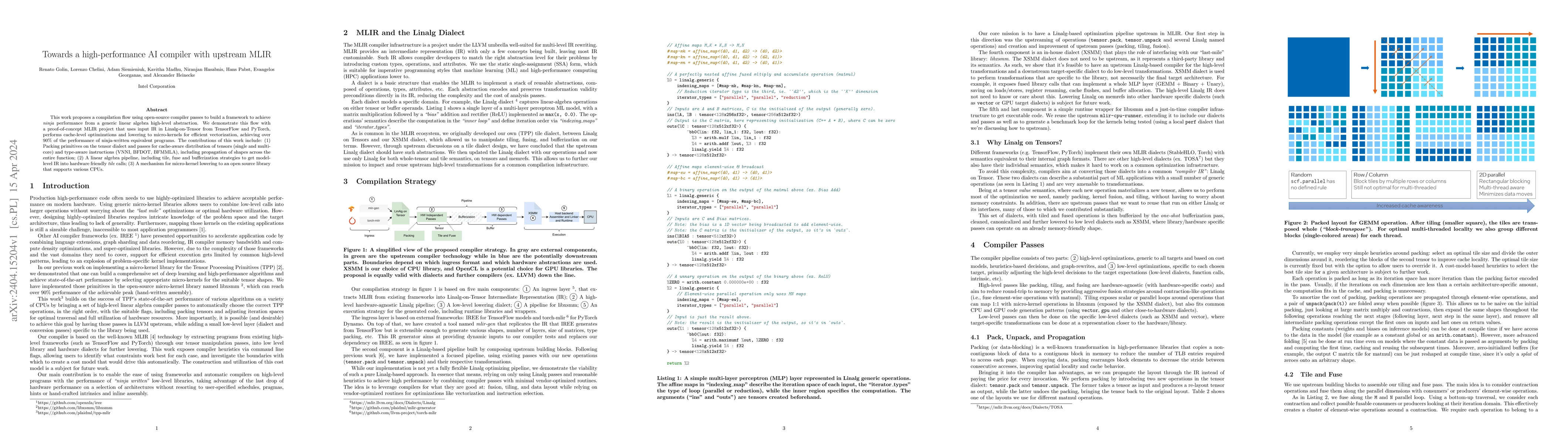 Thumbnail for Towards a high-performance AI compiler with upstream MLIR