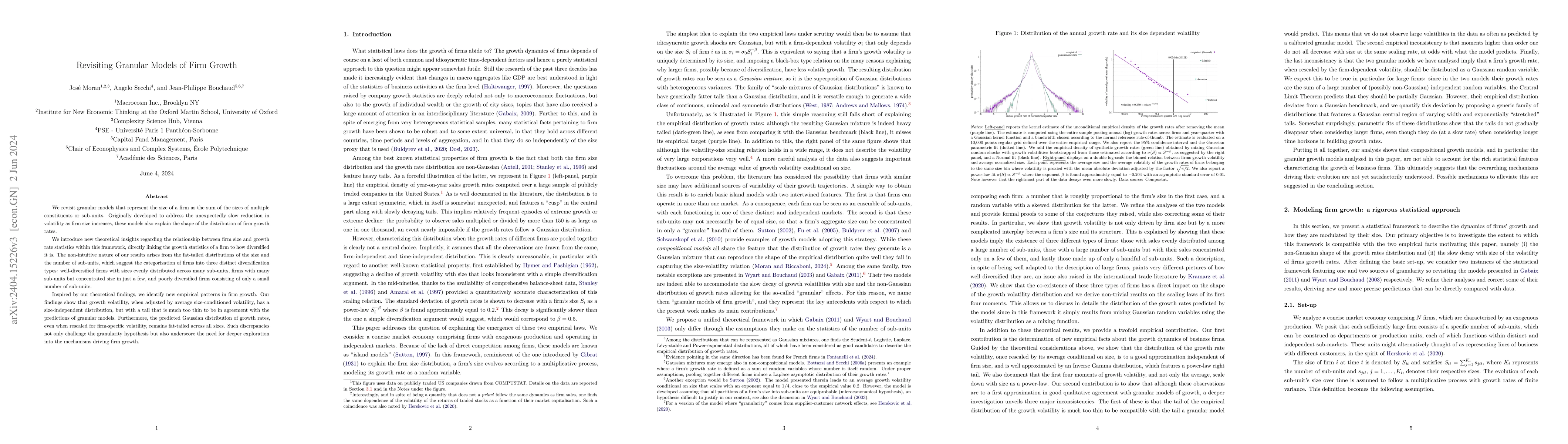 Thumbnail for Revisiting Granular Models of Firm Growth
