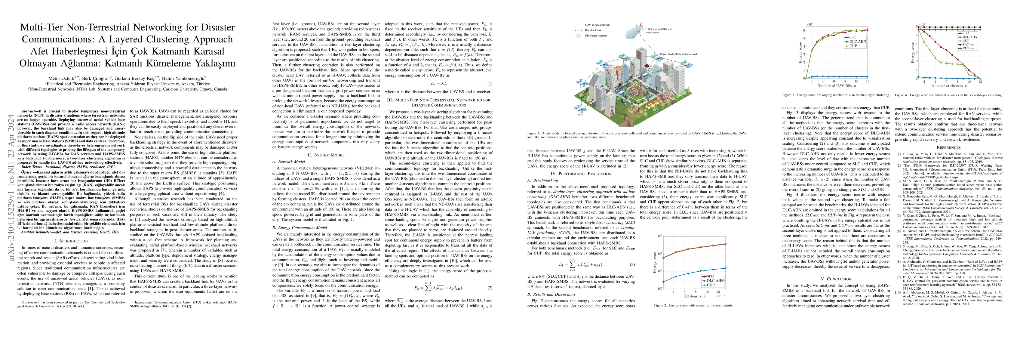 Thumbnail for Multi-Tier Non-Terrestrial Networking for Disaster Communications: A
  Layered Clustering Approach