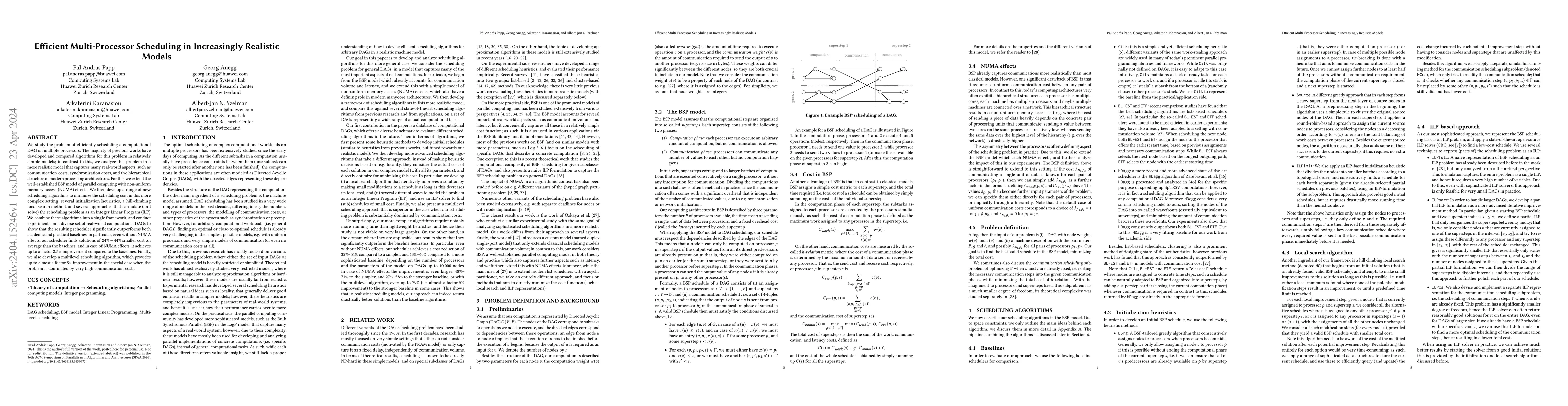 Thumbnail for Efficient Multi-Processor Scheduling in Increasingly Realistic Models