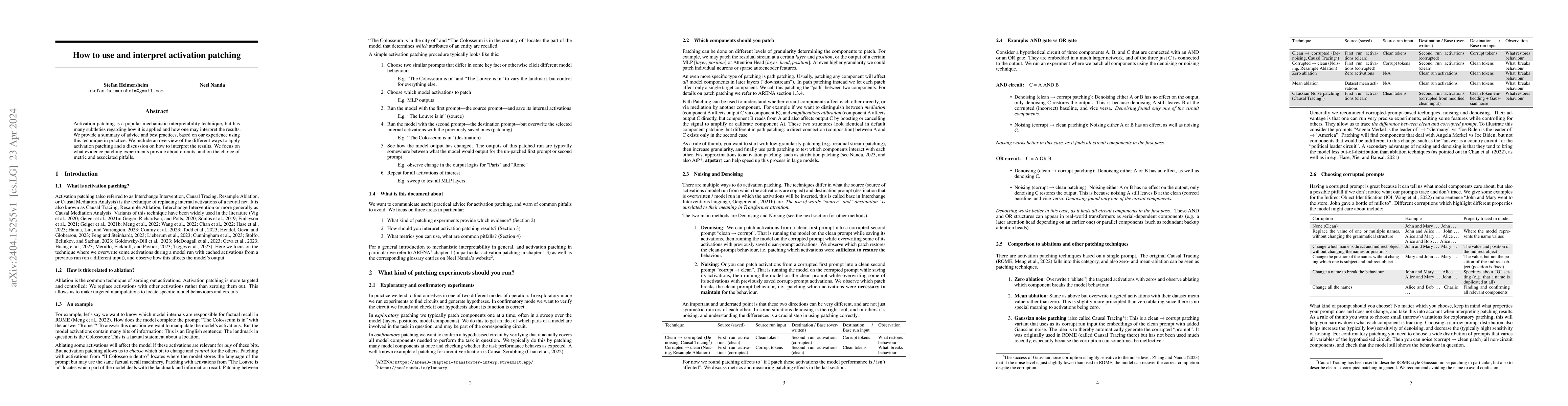 Thumbnail for How to use and interpret activation patching