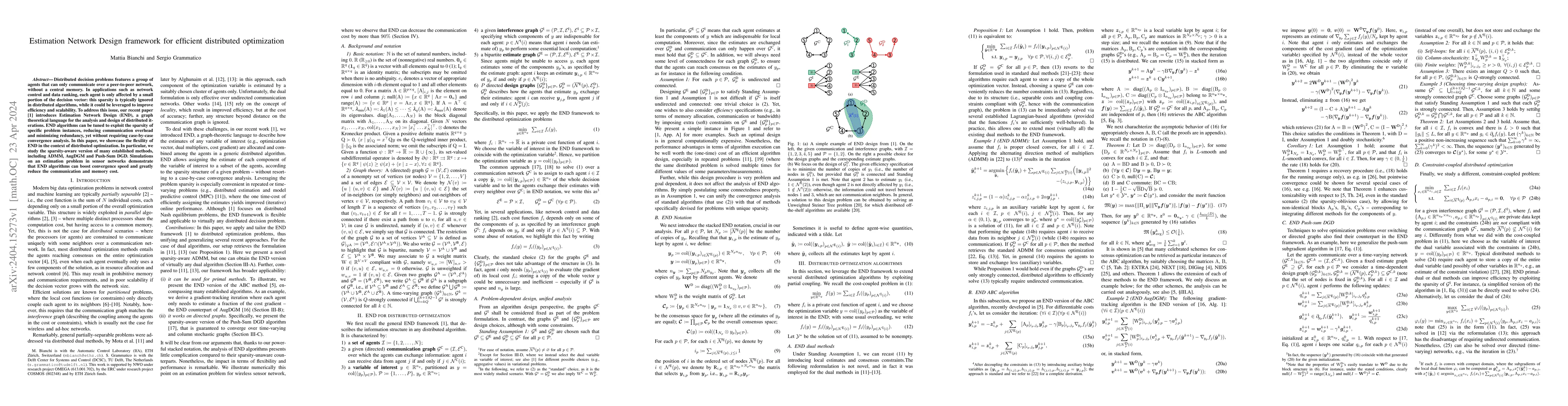 Thumbnail for Estimation Network Design framework for efficient distributed
  optimization