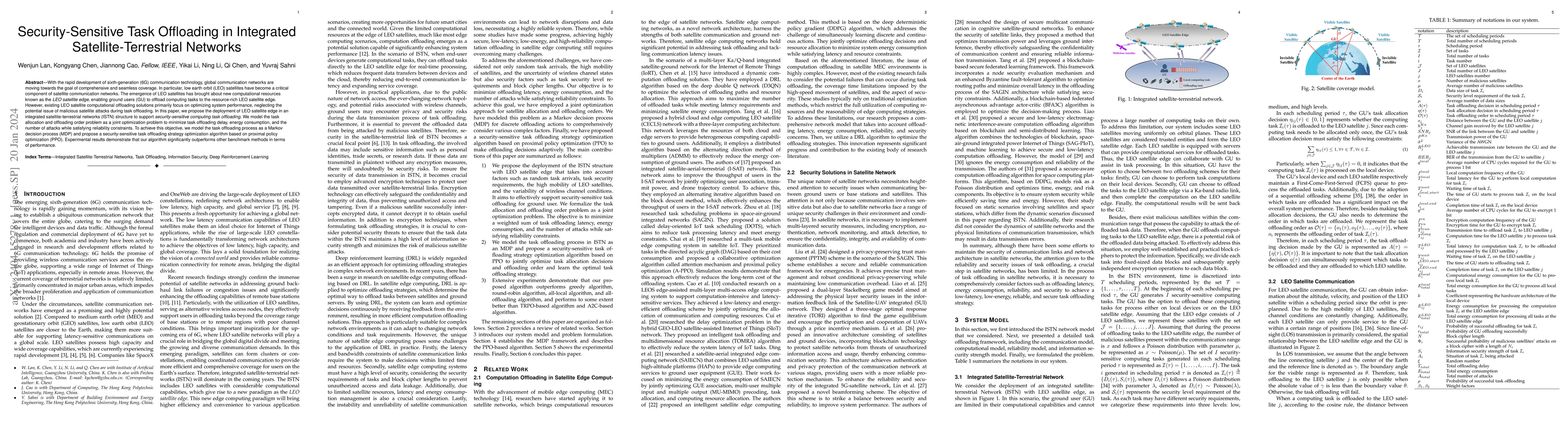 Thumbnail for Security-Sensitive Task Offloading in Integrated Satellite-Terrestrial
  Networks