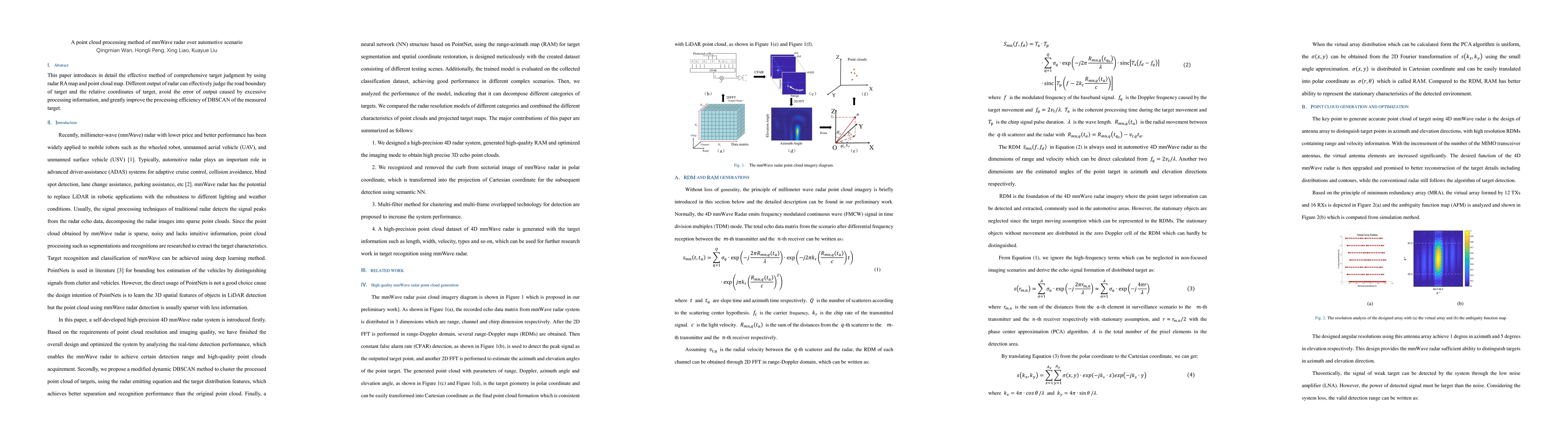 Thumbnail for A point cloud processing method of mmWave radar over automotive scenario