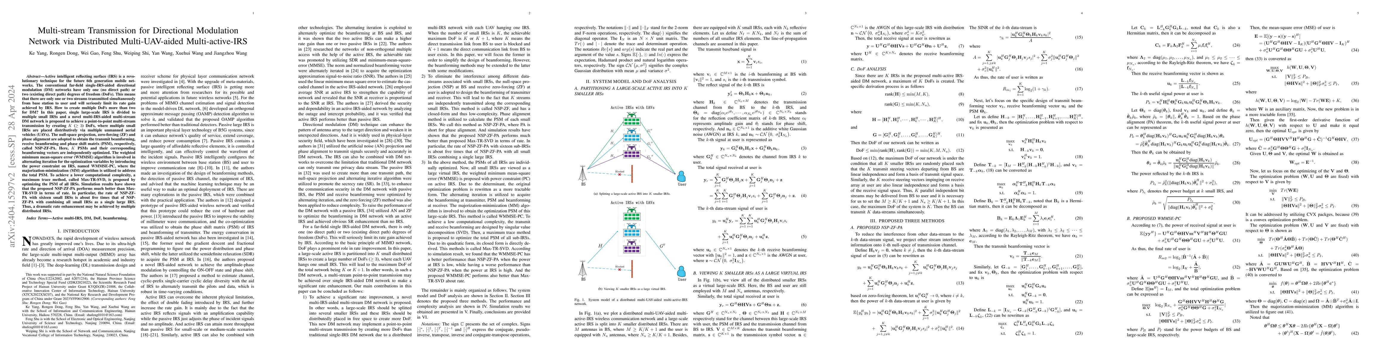 Thumbnail for Multi-stream Transmission for Directional Modulation Network via
  Distributed Multi-UAV-aided Multi-active-IRS