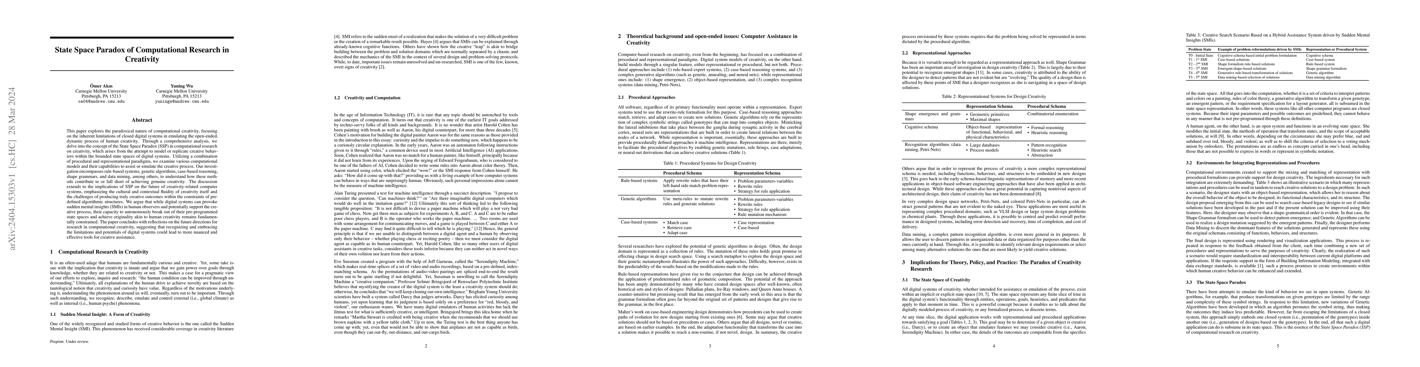 Thumbnail for State Space Paradox of Computational Research in Creativity