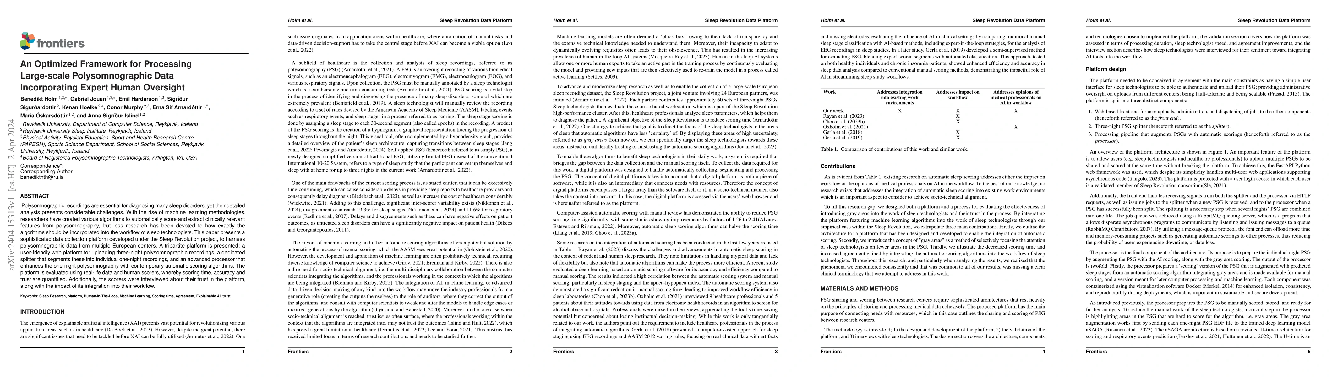 Thumbnail for An Optimized Framework for Processing Large-scale Polysomnographic Data
  Incorporating Expert Human Oversight
