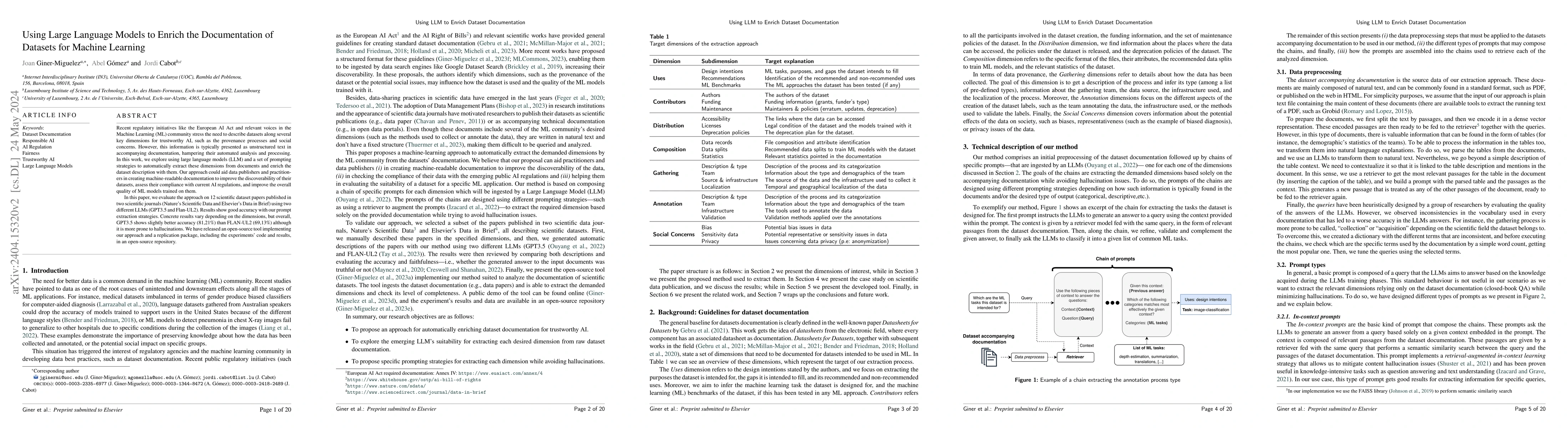 Thumbnail for Using Large Language Models to Enrich the Documentation of Datasets for
  Machine Learning