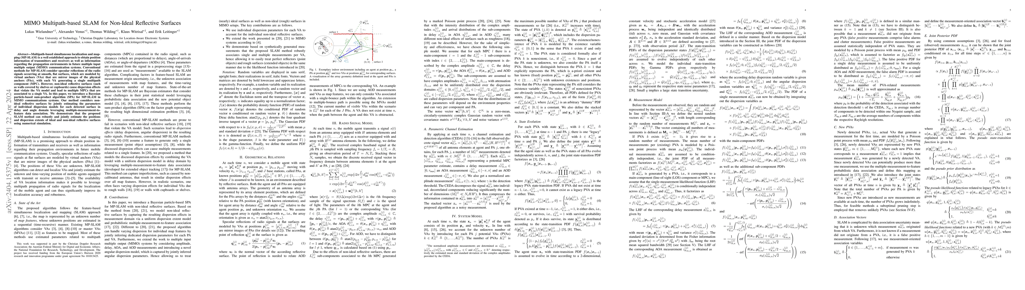 Thumbnail for MIMO Multipath-based SLAM for Non-Ideal Reflective Surfaces