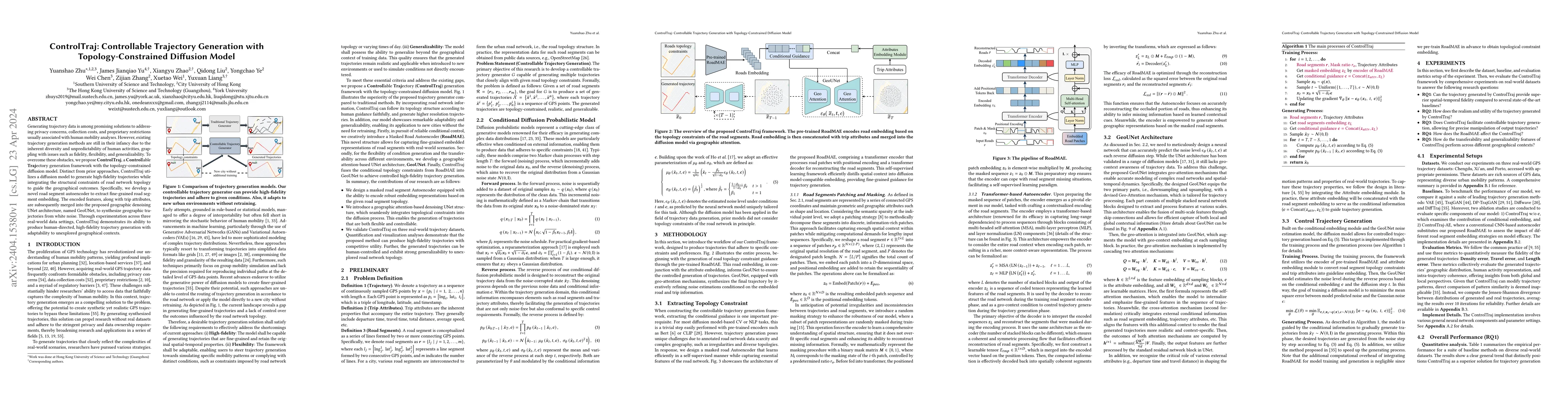 Thumbnail for ControlTraj: Controllable Trajectory Generation with
  Topology-Constrained Diffusion Model
