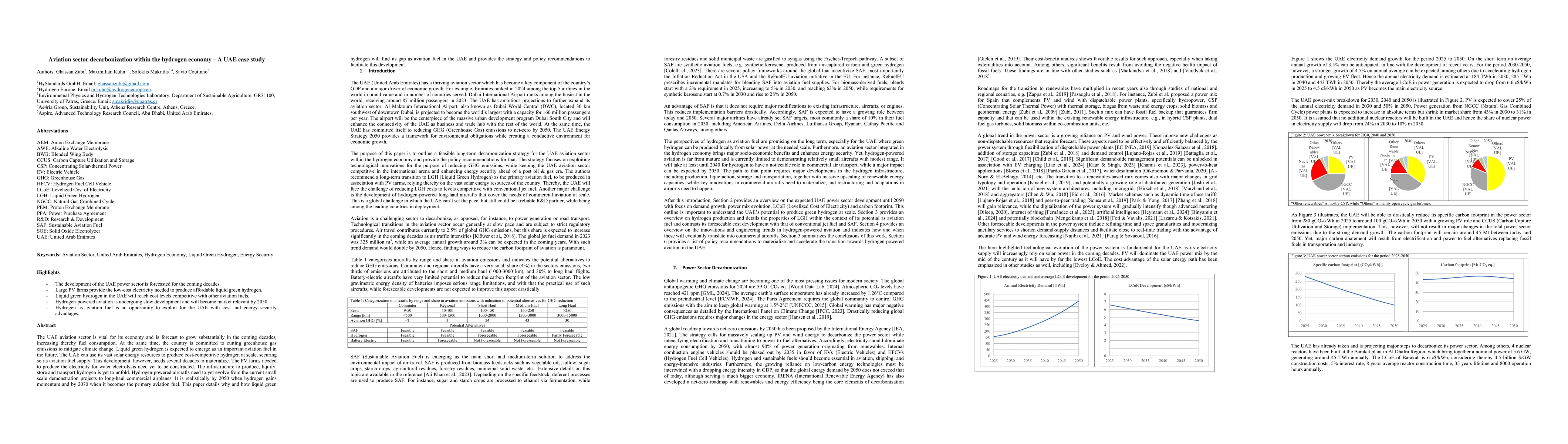 Thumbnail for Aviation sector decarbonization within the hydrogen economy A UAE case
  study