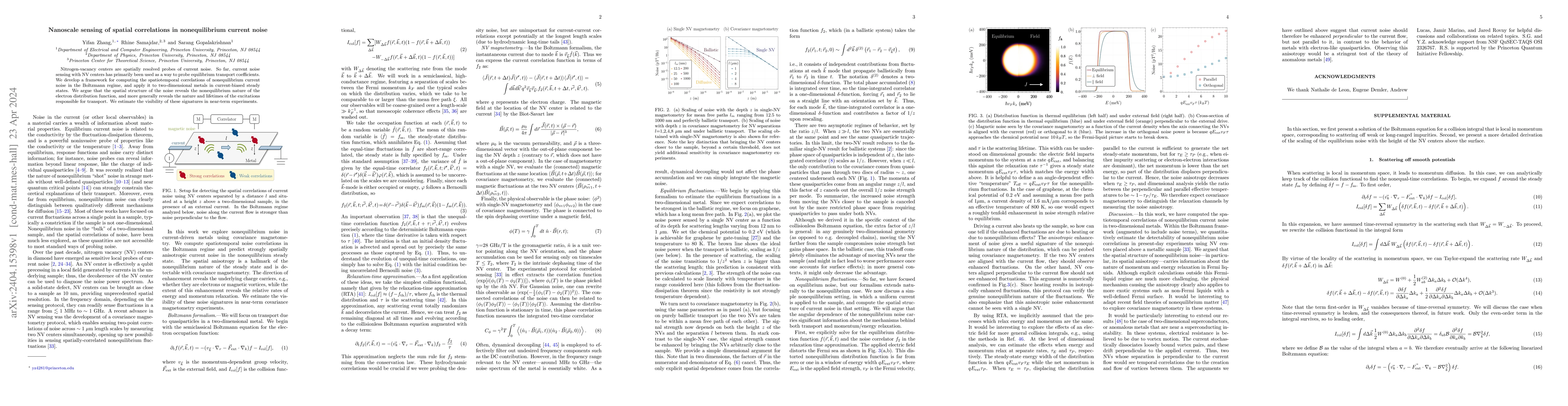 Thumbnail for Nanoscale sensing of spatial correlations in nonequilibrium current
  noise