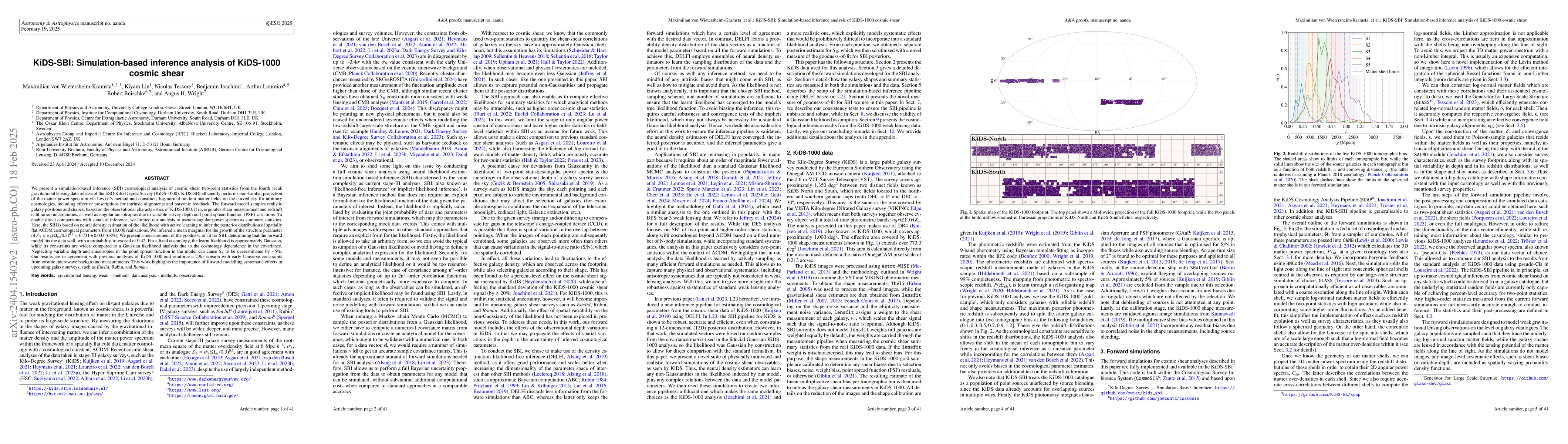 Thumbnail for KiDS-SBI: Simulation-Based Inference Analysis of KiDS-1000 Cosmic Shear