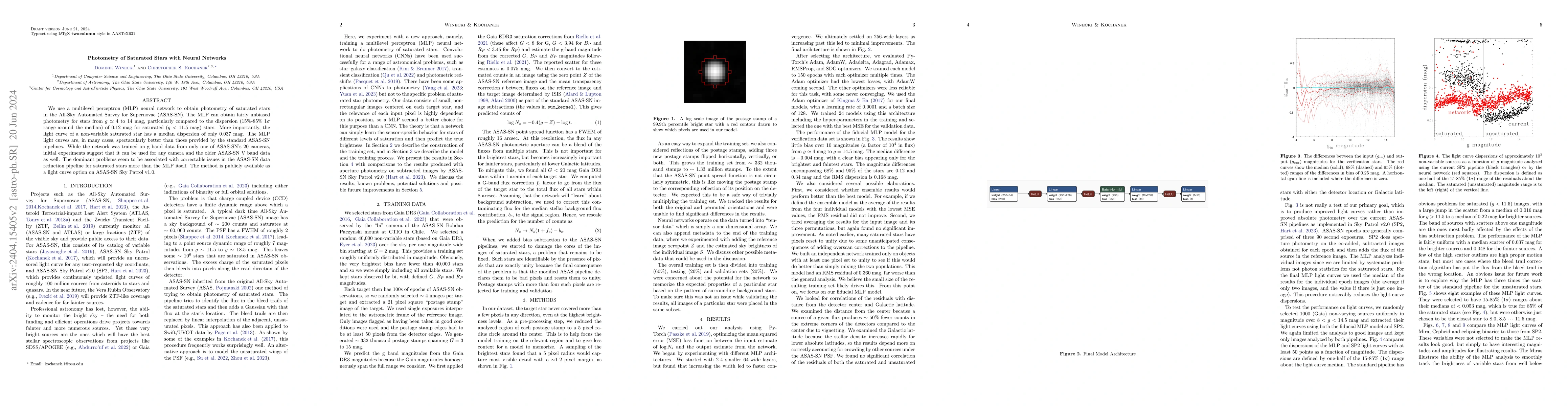 Thumbnail for Photometry of Saturated Stars with Neural Networks