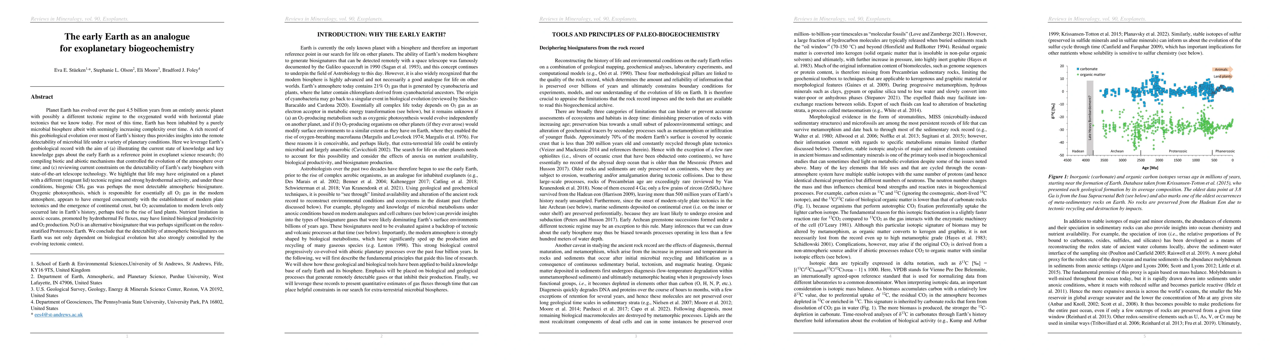 Thumbnail for The early Earth as an analogue for exoplanetary biogeochemistry