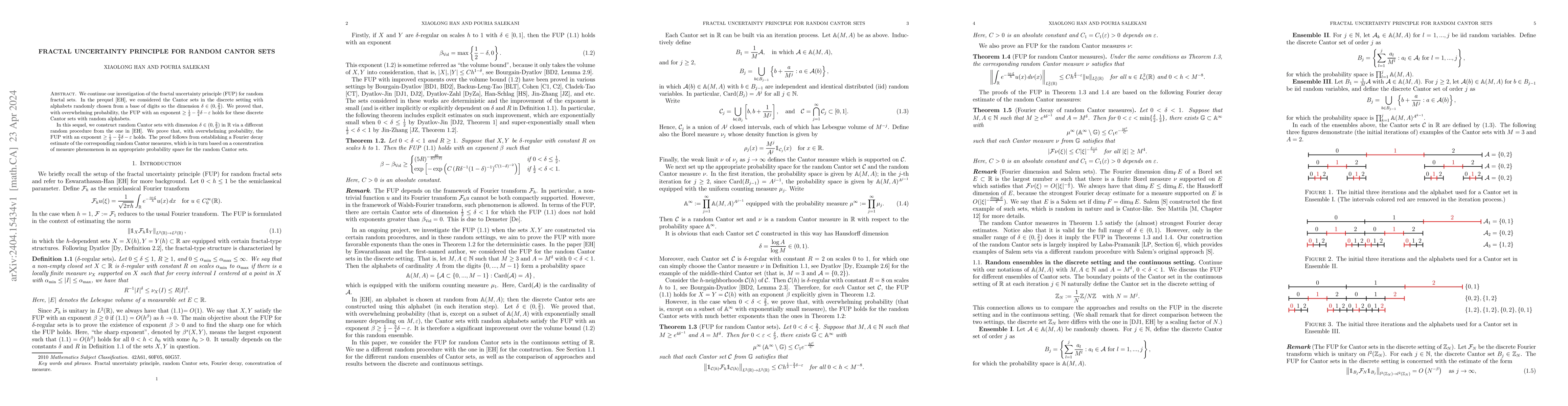 Thumbnail for Fractal uncertainty principle for random Cantor sets