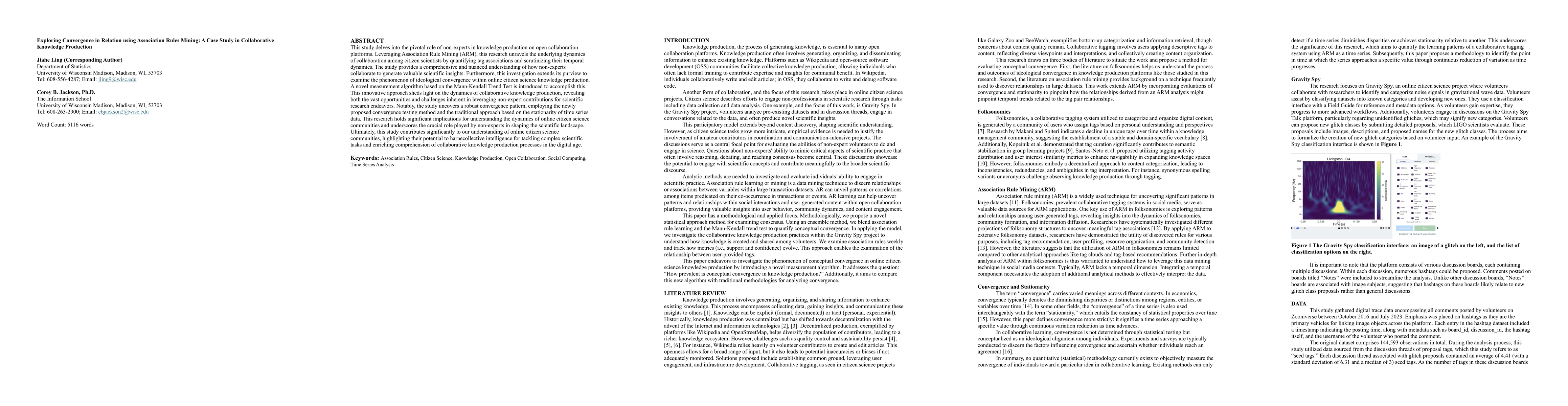 Thumbnail for Exploring Convergence in Relation using Association Rules Mining: A Case
  Study in Collaborative Knowledge Production
