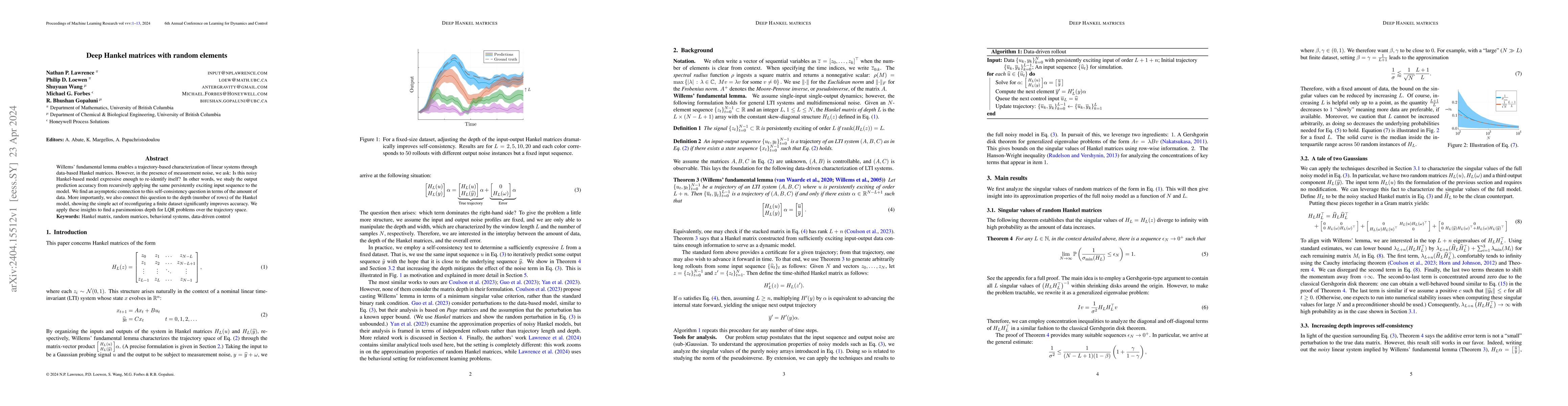 Thumbnail for Deep Hankel matrices with random elements