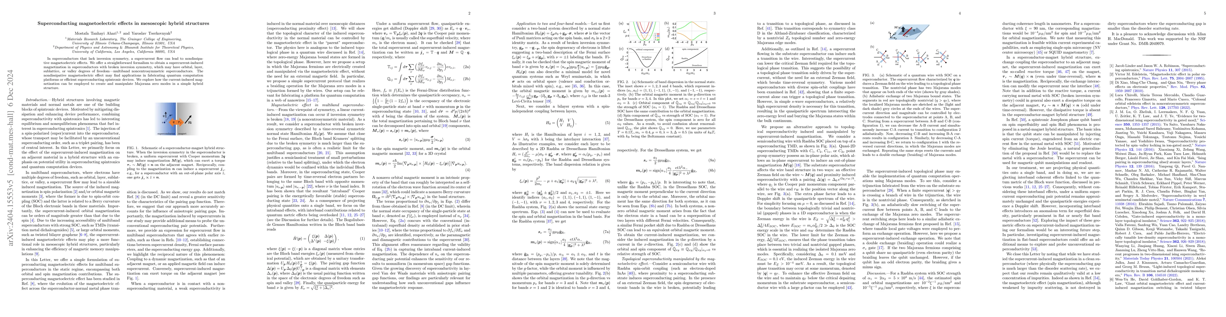 Thumbnail for Superconducting magnetoelectric effects in mesoscopic hybrid structures