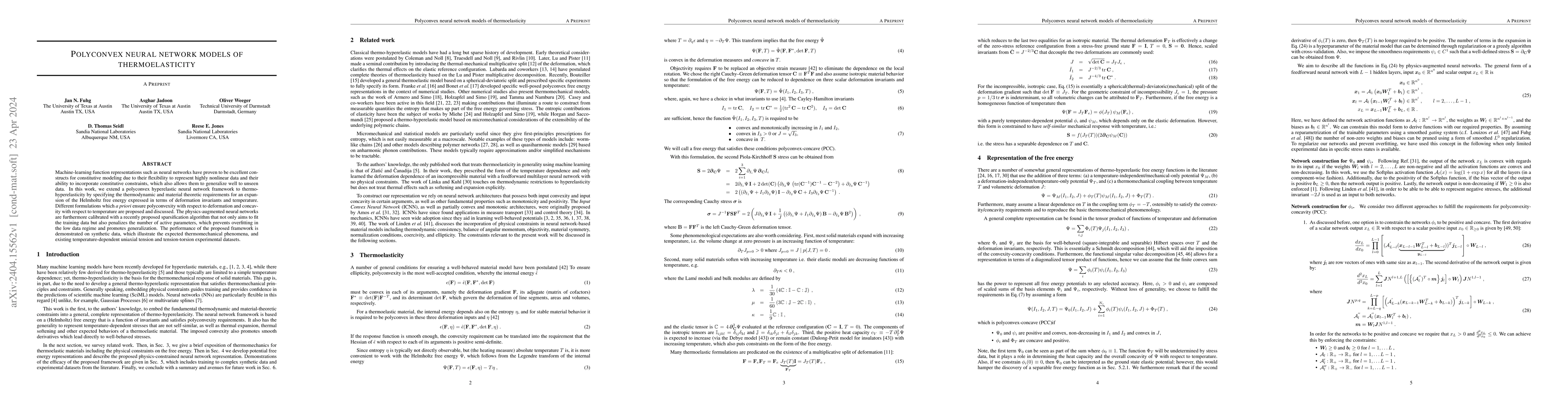 Thumbnail for Polyconvex neural network models of thermoelasticity
