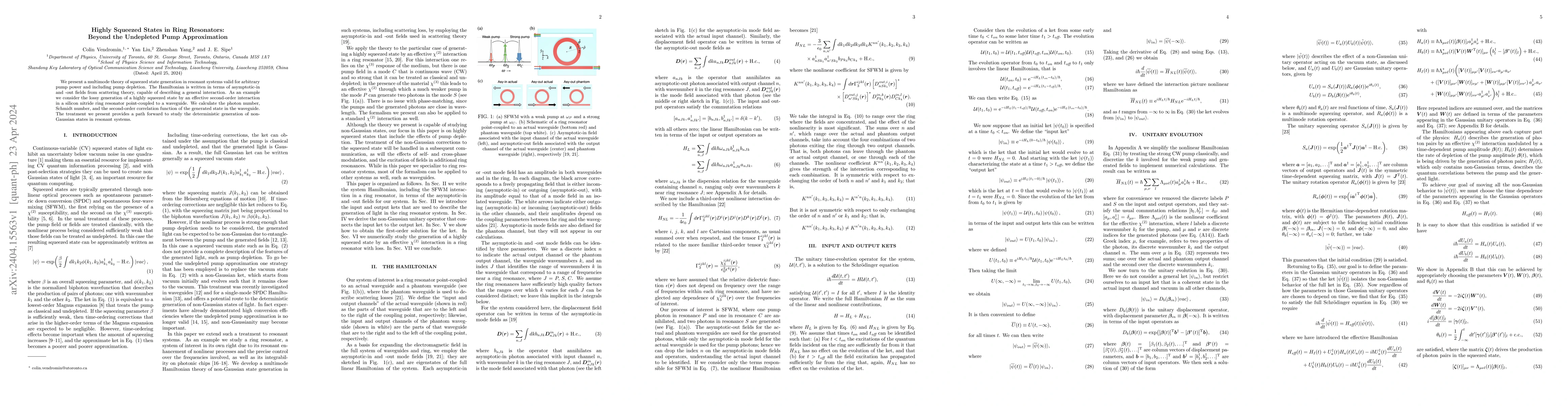 Thumbnail for Highly Squeezed States in Ring Resonators: Beyond the Undepleted Pump
  Approximation