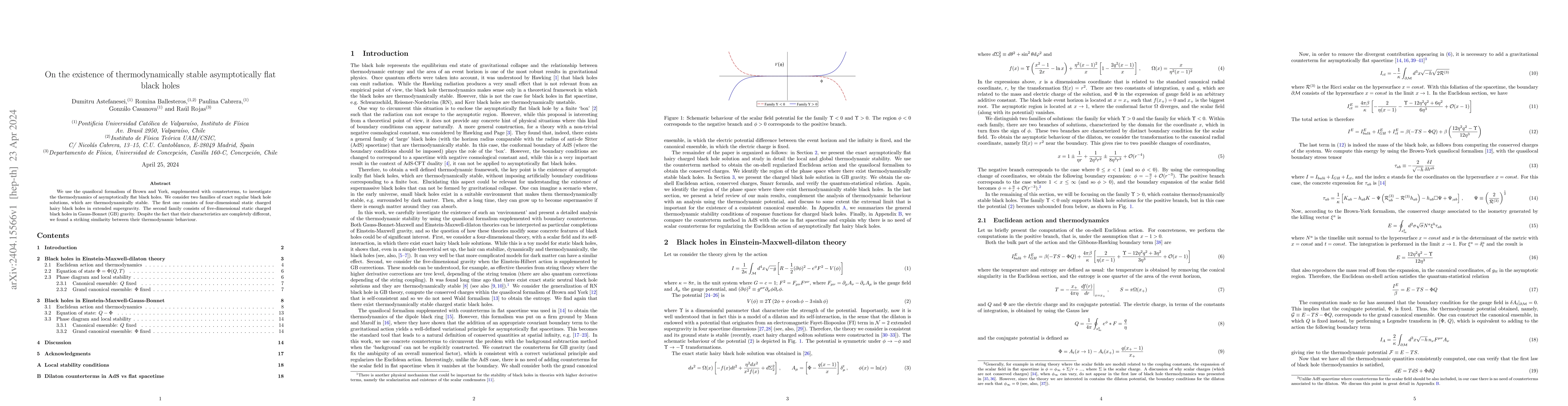 Thumbnail for On the existence of thermodynamically stable asymptotically flat black
  holes