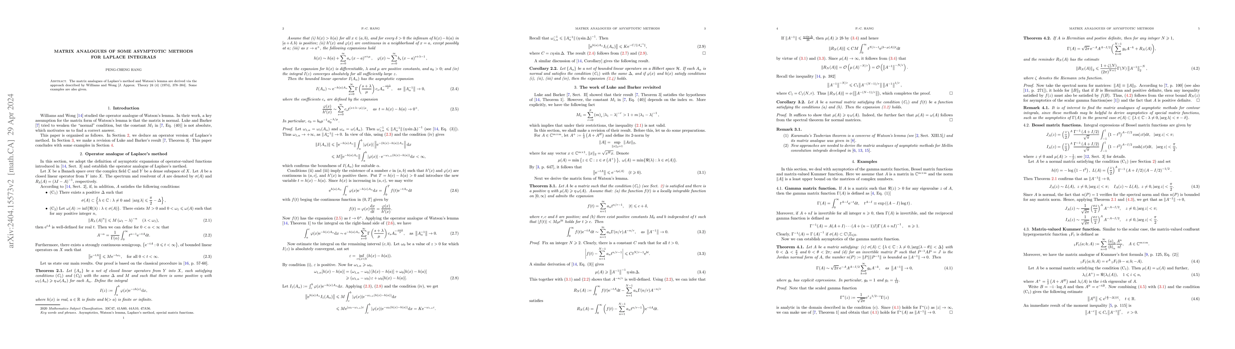 Thumbnail for Matrix analogues of some asymptotic methods for Laplace integrals